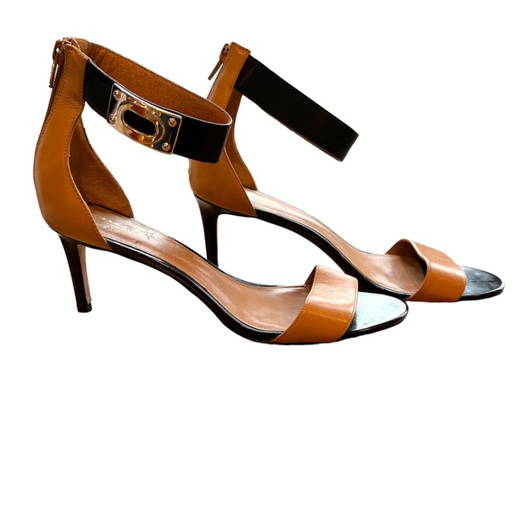 Coach Shoes - Coach Marielle Strappy Heel Sandal - Tan and Black - Size 9.5 B